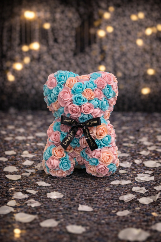 Луксозно цветно мече от вечни рози (23 см)